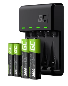 Green Cell Žalias Cell GREENCELL GRADGC01 VitalCharger, skirtas AA R6 ir AAA R03 Ni-MH