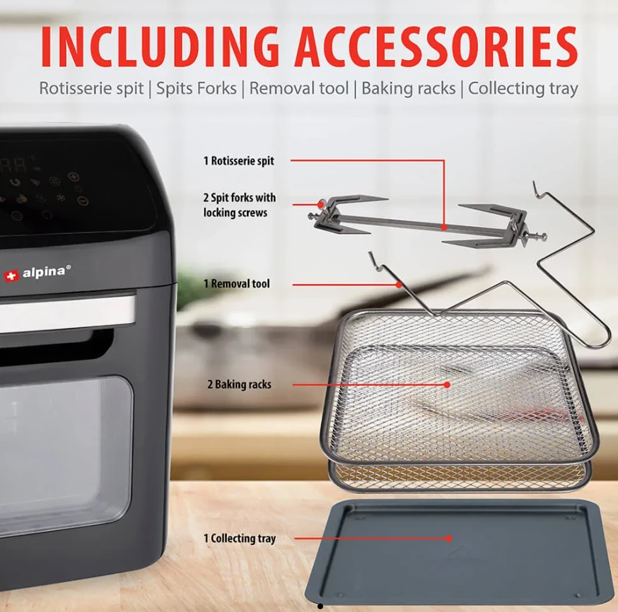 Karšto oro gruzdintuvė Alpina Oven, 12L