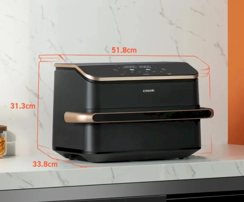 Karšto oro gruzdintuvė Cosori Dual Blaze TwinFry CAF-TF101S, 10 l, juoda (CAF-TF101S-AEUR)