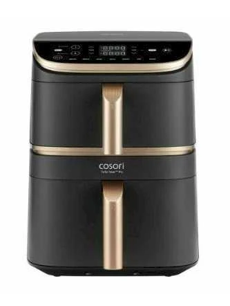„Cosori Turbo Tower Pro Smart Single“ 10,8 l autonominė 2630 W karšto oro gruzdintuvė, Juodas, auksinė