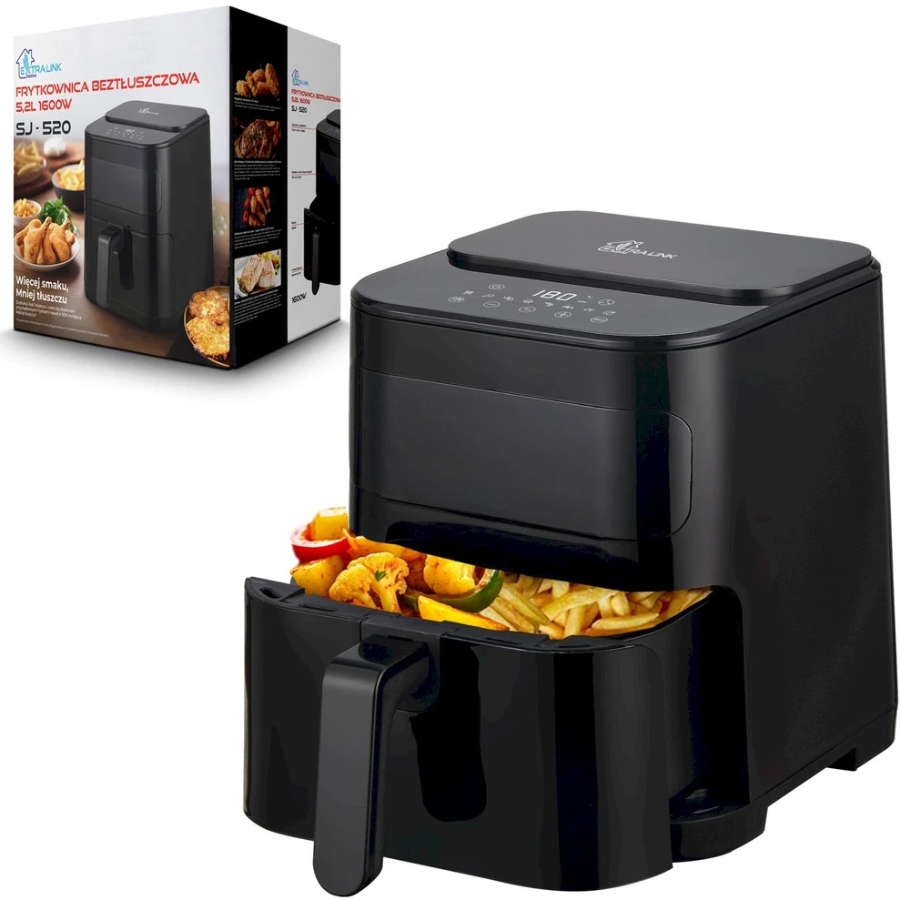 Gruzdintuvė Extralink Smart Life Air Fryer SJ-520 5,2l balta