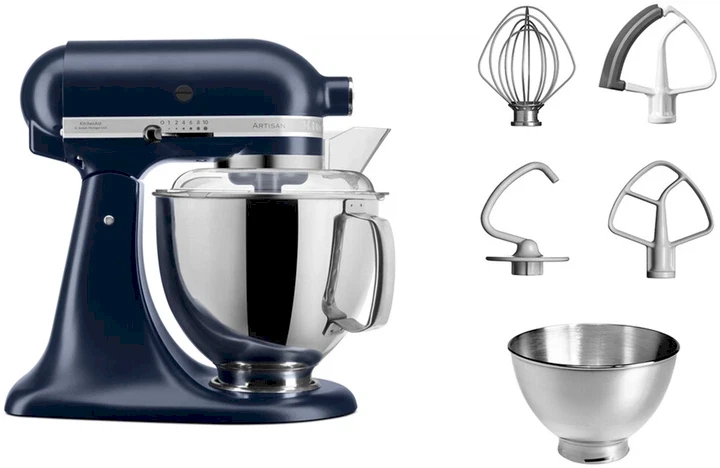 Virtuvinis kombainas Kitchenaid Artisan Elegance 5KSM175PSEIB  pastatomas plakiklis, 4,8 L, Ink Blue