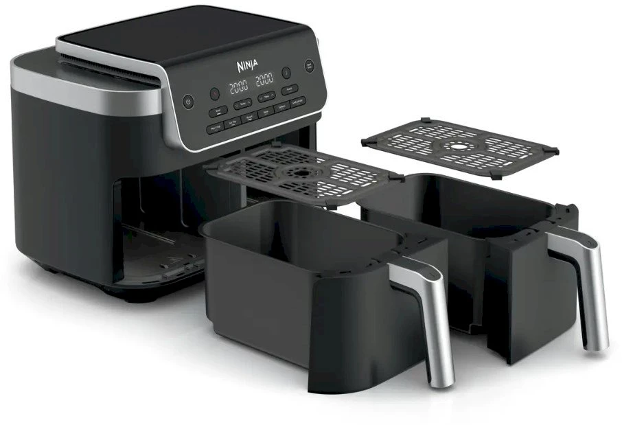 Karšto oro gruzdintuvė Ninja Foodi Dual Zone DZ801EU, juoda sp., 2470 W, 7.6 l
