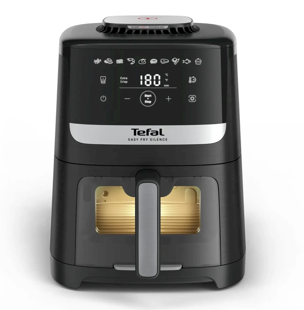 Karšto oro gruzdintuvė Tefal Easy Fry Silence, 5 l, juodos spalvos (EY5568E0)