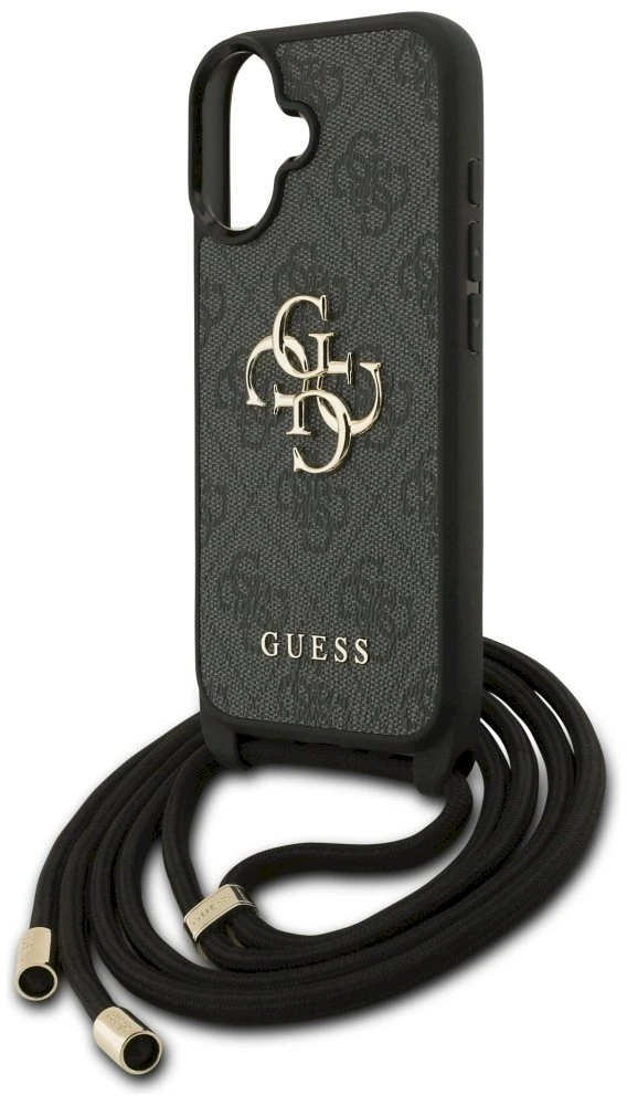 Original dėklas GUESS 4G Big Logo Cord Stap Crossbody skirtas Apple iPhone 17 juodos spalvos