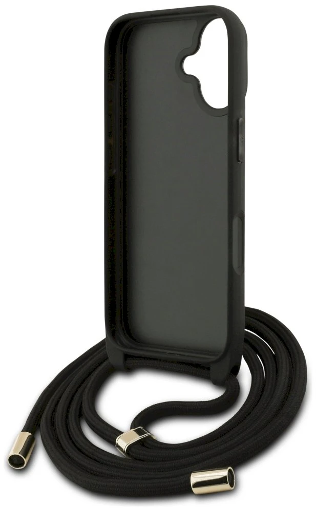 Original dėklas GUESS 4G Big Logo Cord Stap Crossbody skirtas Apple iPhone 17 juodos spalvos
