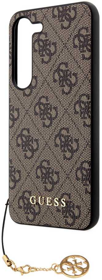 Dėklas GUESS GUHCS23SGF4GBB S23 S911 BRONZE/BROWN HARDCASE 4G CHARMS COLLECTION