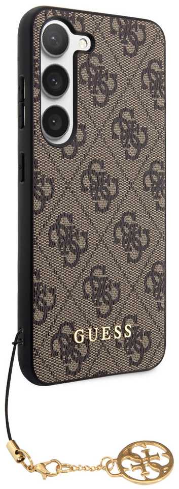 Dėklas GUESS GUHCS23SGF4GBB S23 S911 BRONZE/BROWN HARDCASE 4G CHARMS COLLECTION