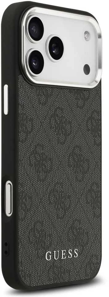 Guess 4G MagSafe dėklas skirtas Apple iPhone 17 Pro Max juodos spalvos