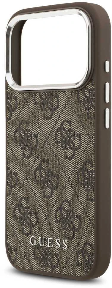 Dėklas Guess 4G Classic Logo MagSafe skirtas Apple iPhone 17 Pro Max rudos spalvos