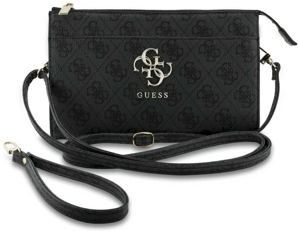 Guess PU 4G Metal Logo Phone Bag juodos spalvos