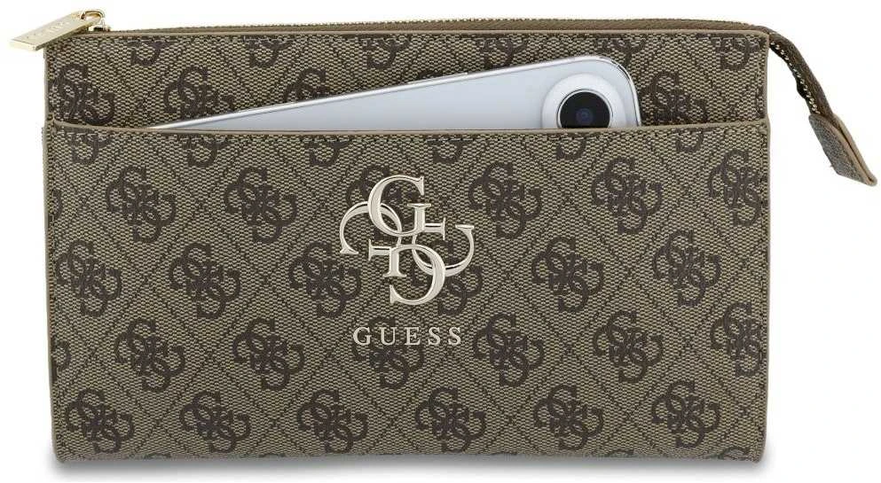 Guess PU 4G Metal Logo Phone Bag rudos spalvos