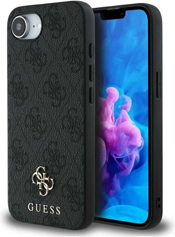 GUESS dėklas skirtas Apple iPhone 16e (SE 4 2025) compatible with MagSafe GUHMPSE4P4SM4MK (PU 4G Small 4G and Classic) juodos spalvos