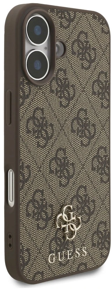 GUESS dėklas, skirtas IPHONE 17, suderinamas su „MagSafe GUHMP17SP4SM4MW“ (PU 4G Small 4G ir Classic), rudas
