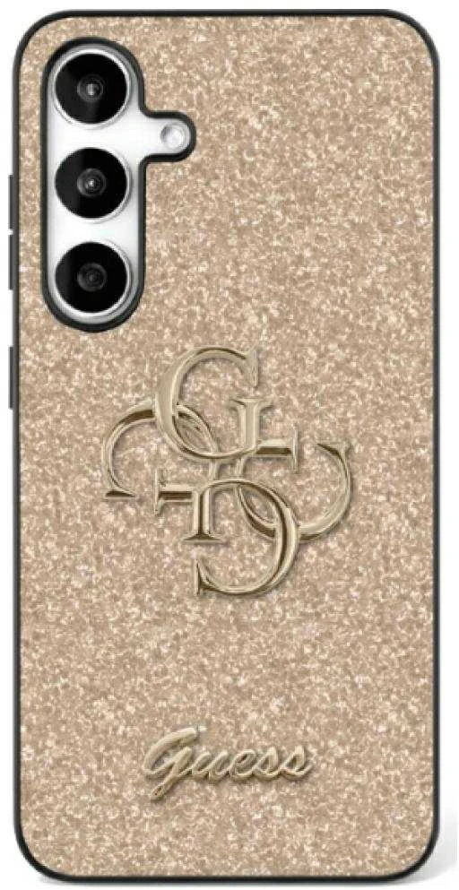 GUESS dėklas skirtas Samsung Galaxy S25 Ultra GUHCS25LHG4SGD (Fixed Glitter Big 4G) aukso spalvos