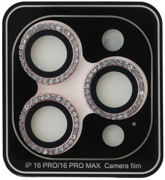 Guess Fixed Glliter lešio apsauga Apple iPhone 16 Pro/16 Pro Max Rožinė