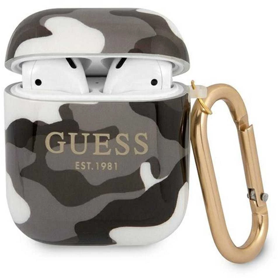 Apple AirPods Guess Camo Collection (GUA2UCAMG) ausinių dėklas juodos spalvos