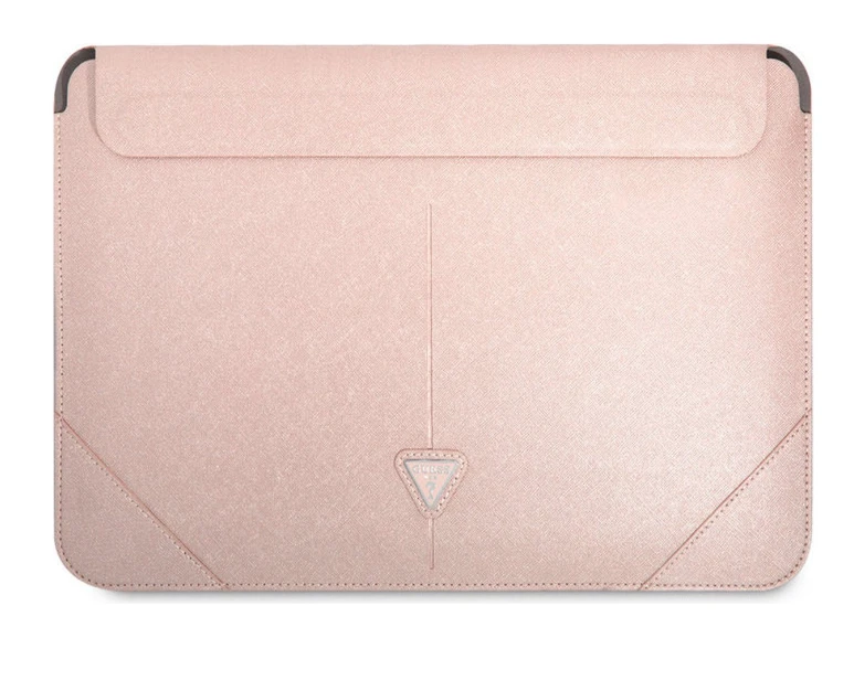 Guess Dėklas kompiuteriui GUCS16PSATLP 16″ rožinės spalvos Saffiano Triangle Logo