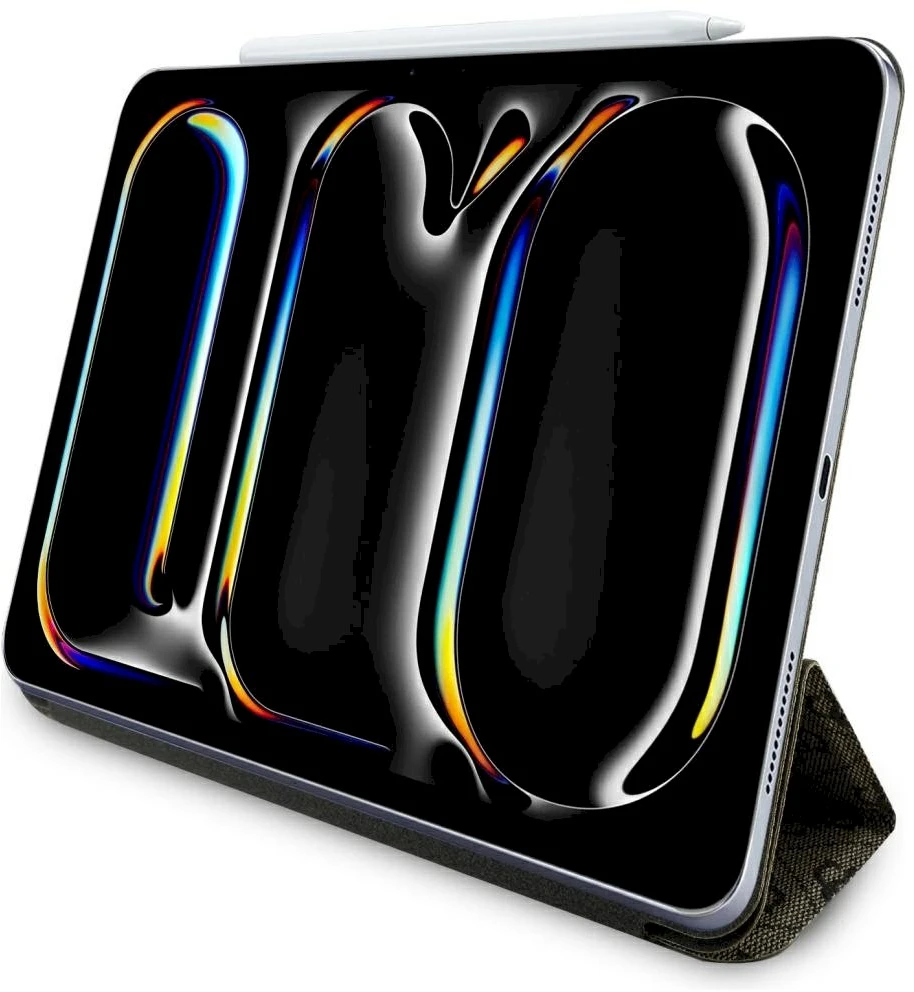 „Guess GUFC13PM24PS4SGW Apple iPad Pro 13“ (2024 m.) raudonos spalvos magnetinis 4G su dideliu logotipu