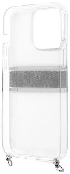 Dėklas Guess GUHCP13LKC4GBSI iPhone 13 Pro / 136,1" Transparent hardcase 4G Pilkas Strap Sidabrinis Chain