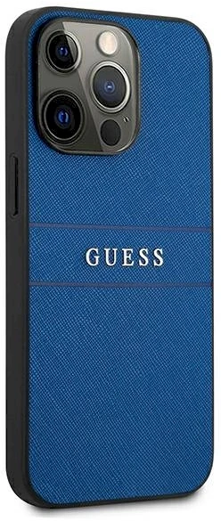 Dėklas Guess PU Leather Saffiano Case, skirtas iPhone 13 Pro Max, mėlynas