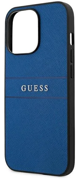 Dėklas Guess PU Leather Saffiano Case, skirtas iPhone 13 Pro Max, mėlynas