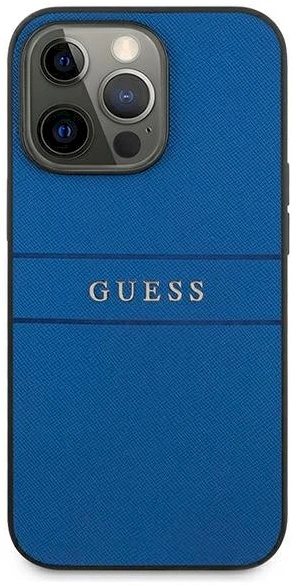 Dėklas Guess PU Leather Saffiano Case, skirtas iPhone 13 Pro Max, mėlynas
