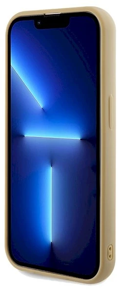 Guess GUHCP14LPMSDGSD Apple iPhone 14 Pro 6.1″ auksinis kietas dėklas Disco Metal Script