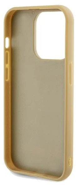 Guess GUHCP14LPMSDGSD Apple iPhone 14 Pro 6.1″ auksinis kietas dėklas Disco Metal Script