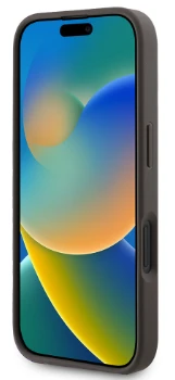 Guess PU 4G Stripe Apple iPhone 16 dėklas telefonui rudos spalvos