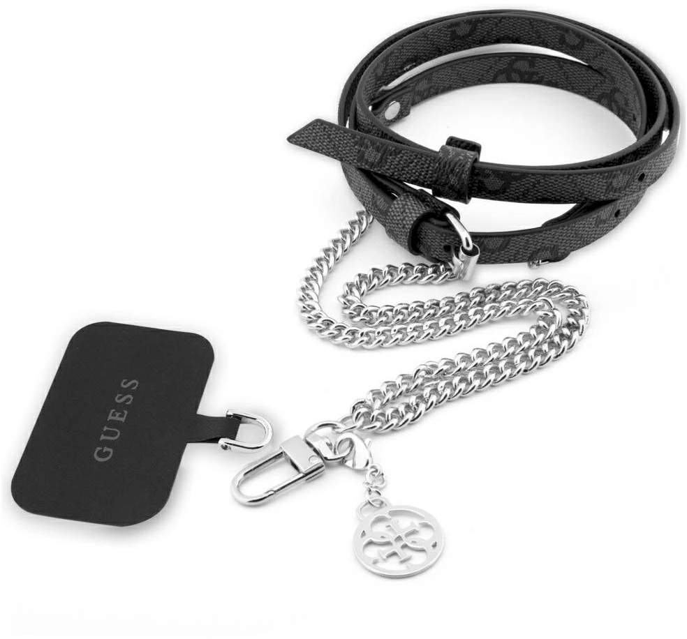 Dėklas Guess GUOUC4MG4EK Universal CBDY strap juodos spalvos 4G Chain