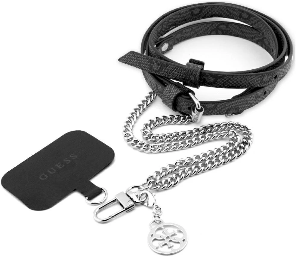 Dėklas Guess GUOUC4MG4EK Universal CBDY strap juodos spalvos 4G Chain