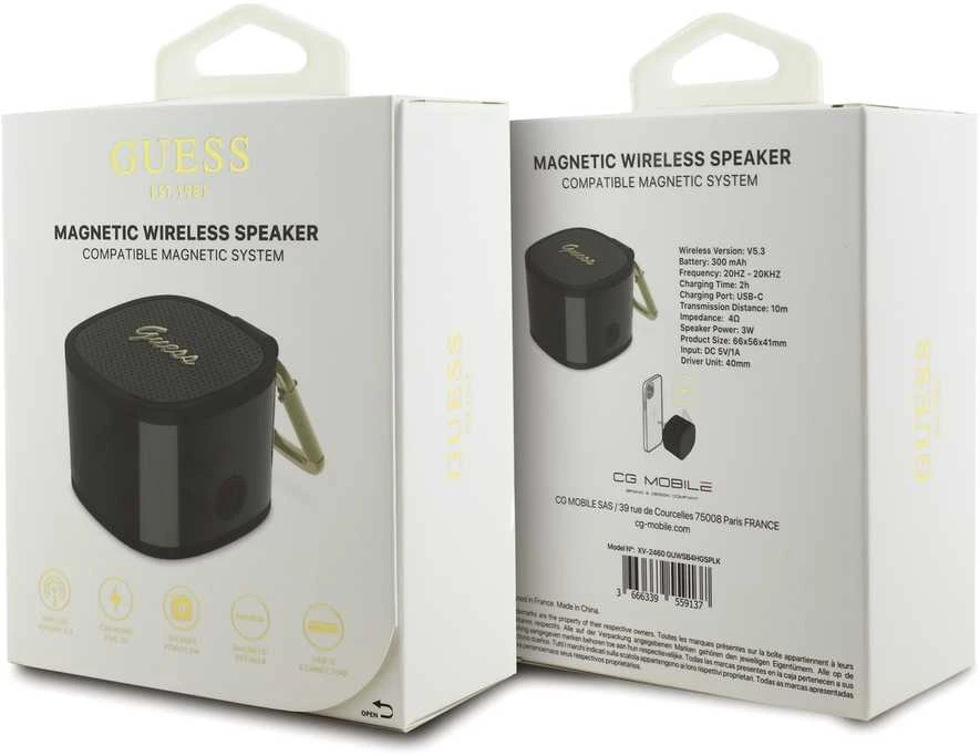 Guess MagSafe Bluetooth kolonėlė juodos spalvos