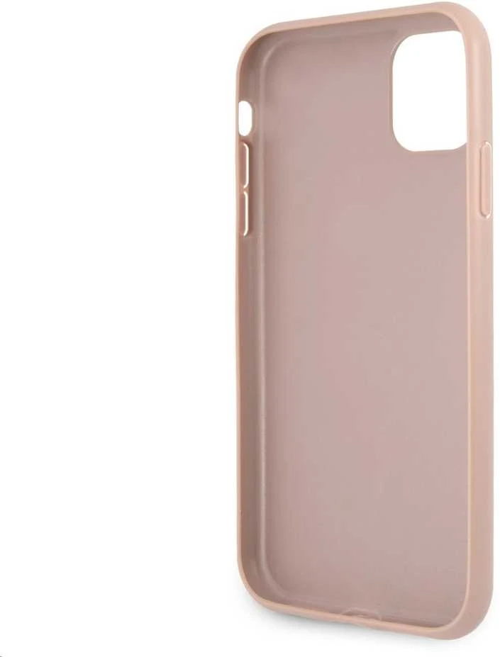 Guess - Guess PU 4G metalinis dėklas su logotipu, skirtas iPhone 11, Rožinė