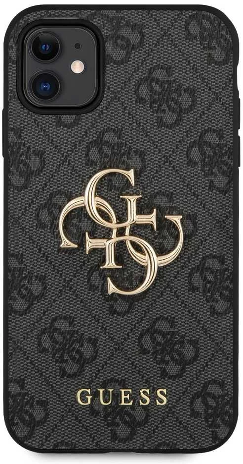 „Guess“ – „Guess“ PU 4G metalinis dėklas su logotipu, skirtas iPhone 11, pilkas
