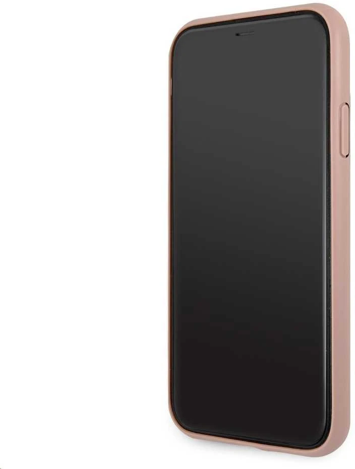 Guess - Guess PU 4G metalinis dėklas su logotipu, skirtas iPhone 11, Rožinė