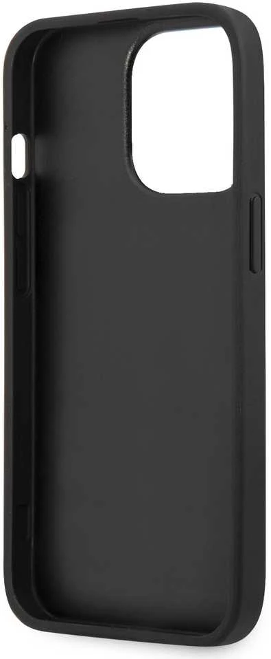 Guess Apple iPhone 13 Pro metalinis logotipo dėklas Pilkas