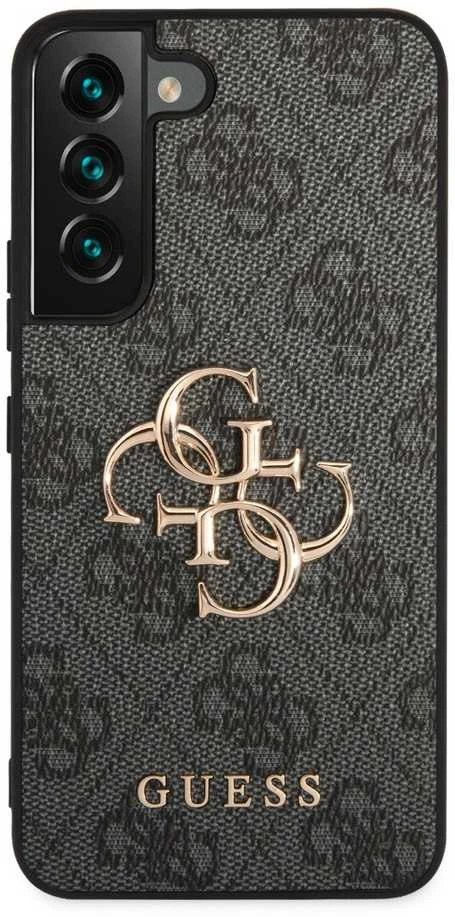 Samsung Galaxy S23 Guess dėklas 4G Big Metal Logo (GUHCS23S4GMGGR) pilkos spalvos