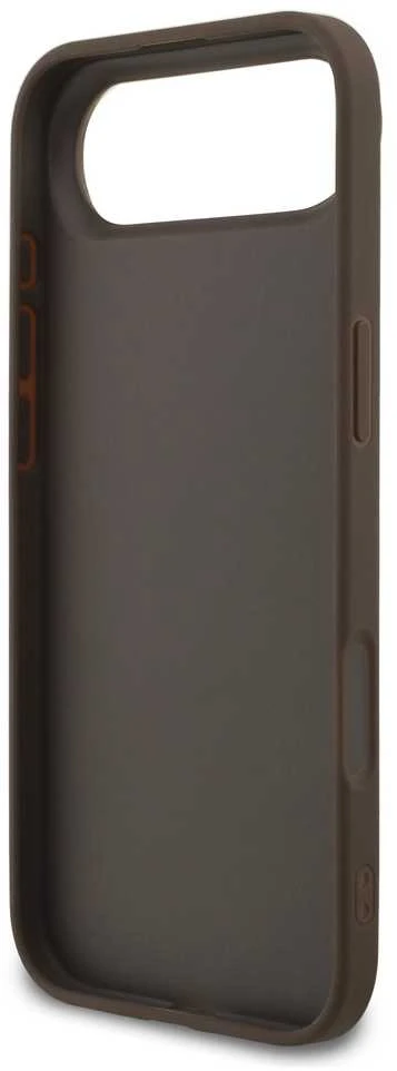 Dėklas „Guess PU 4G“ metalinis logotipo dirželis, skirtas „Apple iPhone Air“, rudos spalvos