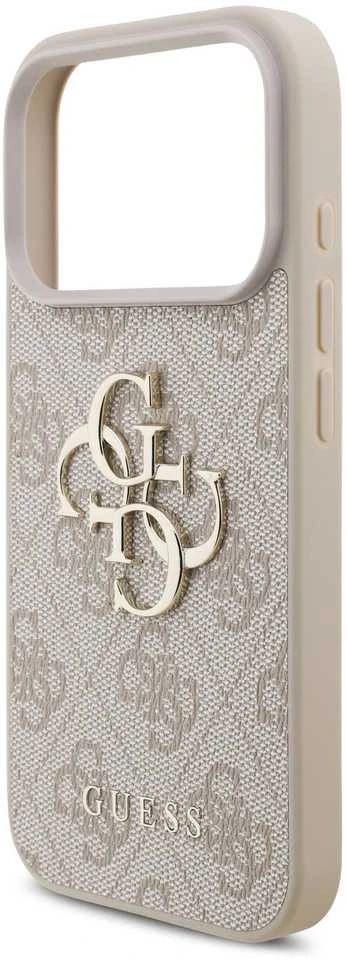 Guess 4G Strap 4G Classic Logo dėklas skirtas Apple iPhone 17 Pro rožinės spalvos