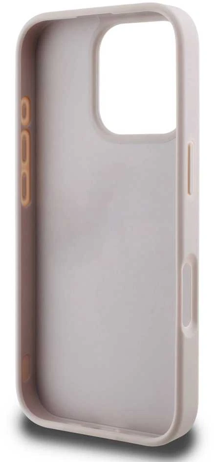Guess 4G Bottom Stripe Apple iPhone 16 Pro – dėklas telefonui rožinės spalvos