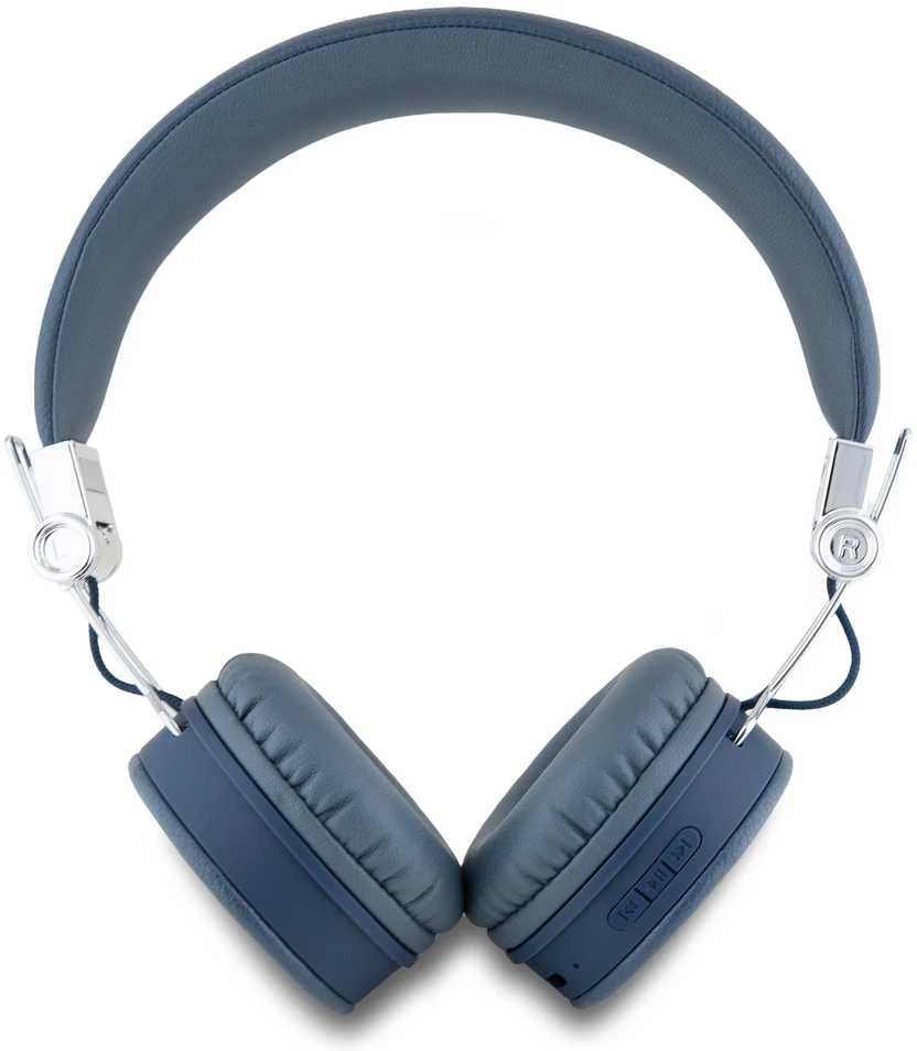 Guess ausinės Bluetooth ENC GUBH70PGTSPSB mėlynos spalvos Grained Classic Round Shape