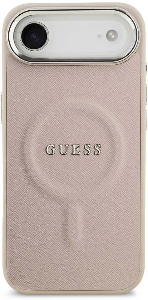 Guess PU Saffiano MagSafe dėklas skirtas Apple iPhone Air rožinės spalvos