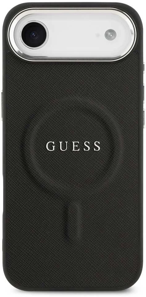 Guess PU Saffiano MagSafe dėklas skirtas Apple iPhone Air juodos spalvos
