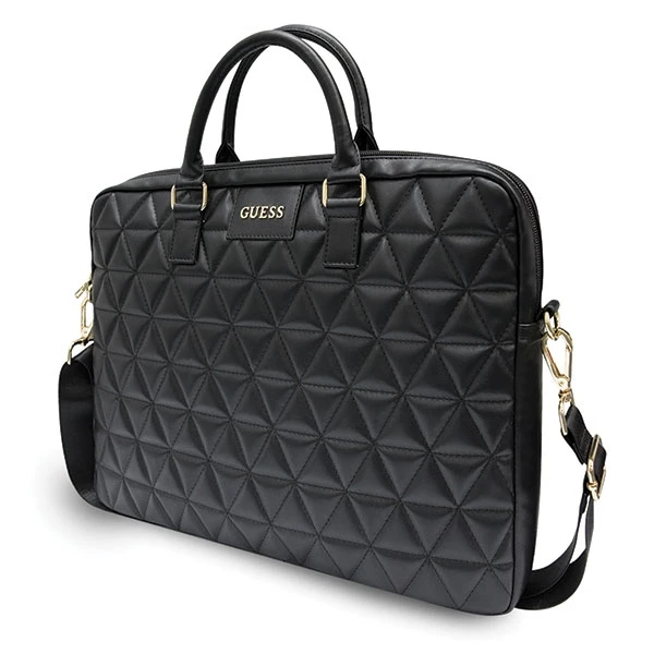 Guess PU Quilted 4G Metal Logo krepšys kompiuteriui 15/16" juodos spalvos