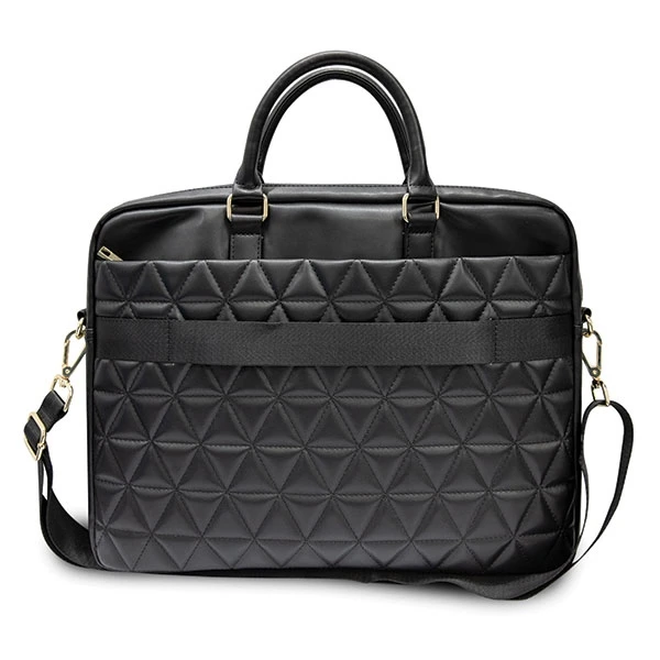 Guess PU Quilted 4G Metal Logo krepšys kompiuteriui 15/16" juodos spalvos