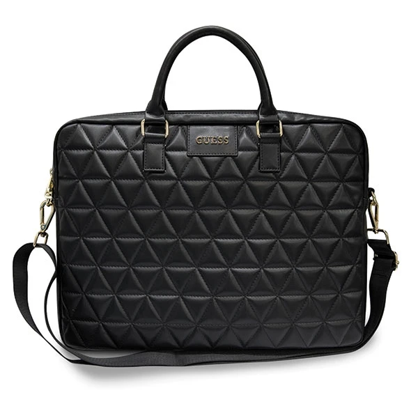 Guess PU Quilted 4G Metal Logo krepšys kompiuteriui 15/16" juodos spalvos