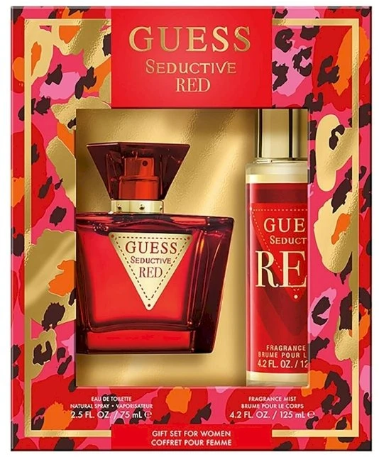 GUESS Seductive Raudona EDT rinkinys moterims (EDT 75 ml + Kūno Mist 125 ml)