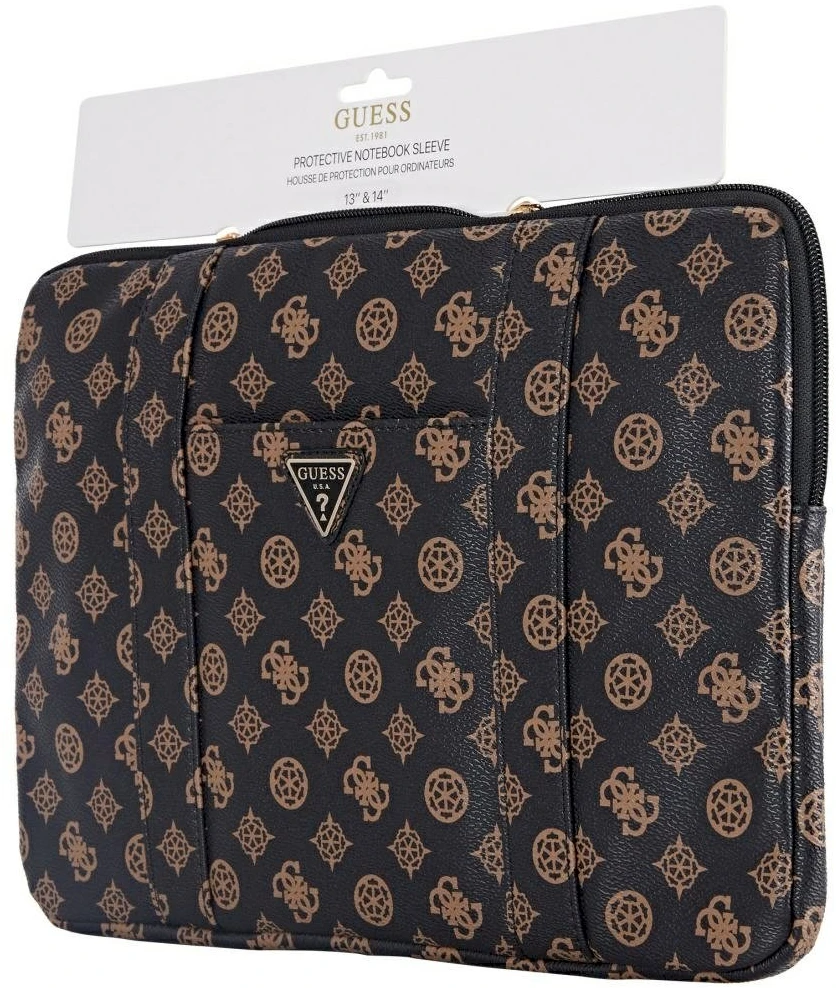 Bag Guess Sleeve 14″ Peony Pocket Triangle juodos spalvos