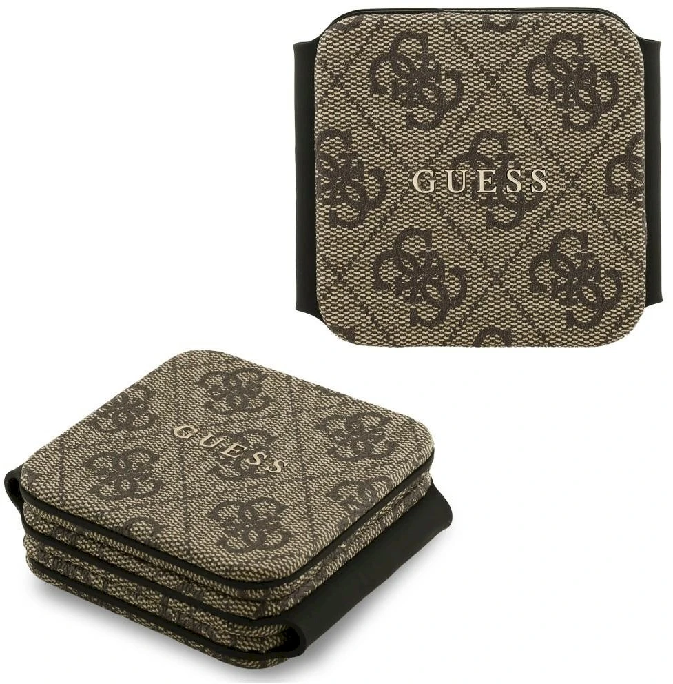 Guess PU 4G MagSafe belaidis įkroviklis 3v1 rudos spalvos